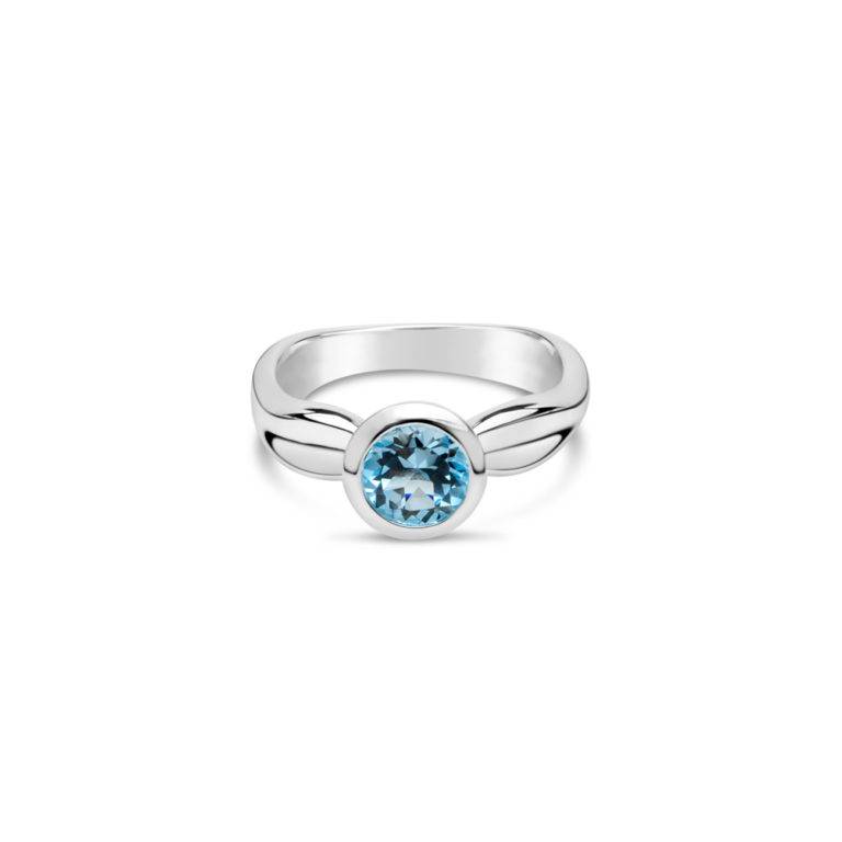 Ebb Tide ring Blue Topaz | Handmade Silver Blue Topaz Rings - Daniel ...