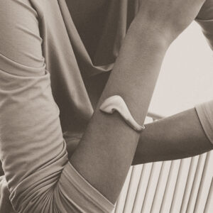 The Nautilus Cuff in brushed and polished sterling silver, worn by model. Sculptural design inspired by the perfect proportions and natural beauty of the Nautilus shell.