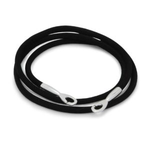 Handmade black satin cord for jewellery