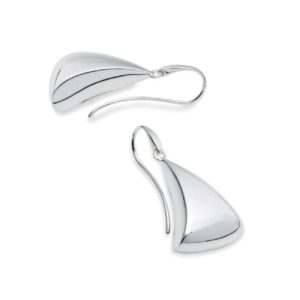 Handmade unique heavy sterling silver drop earrings