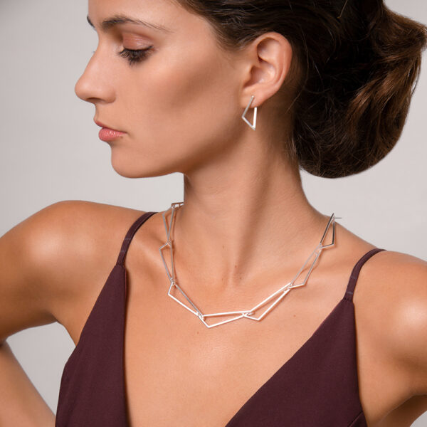 Tribute Collier necklace by Daniel Bentley Jewellery, a bold handcrafted design inspired by Danish architecture and design.