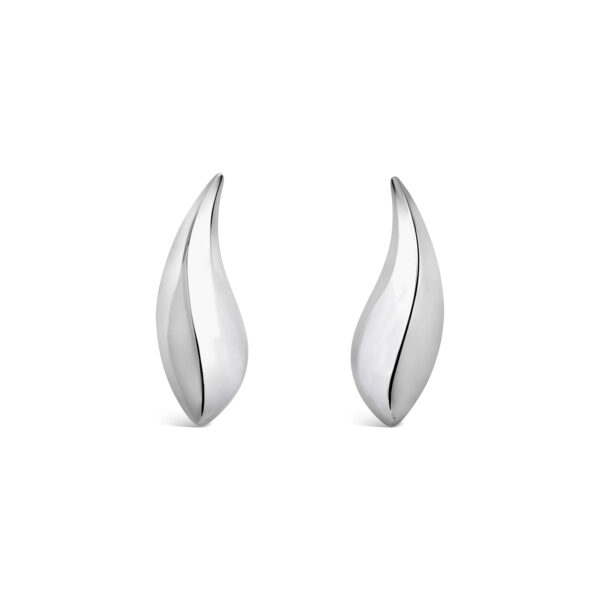 These earrings emulates the arched back of the whales as they surface for air on their journey.