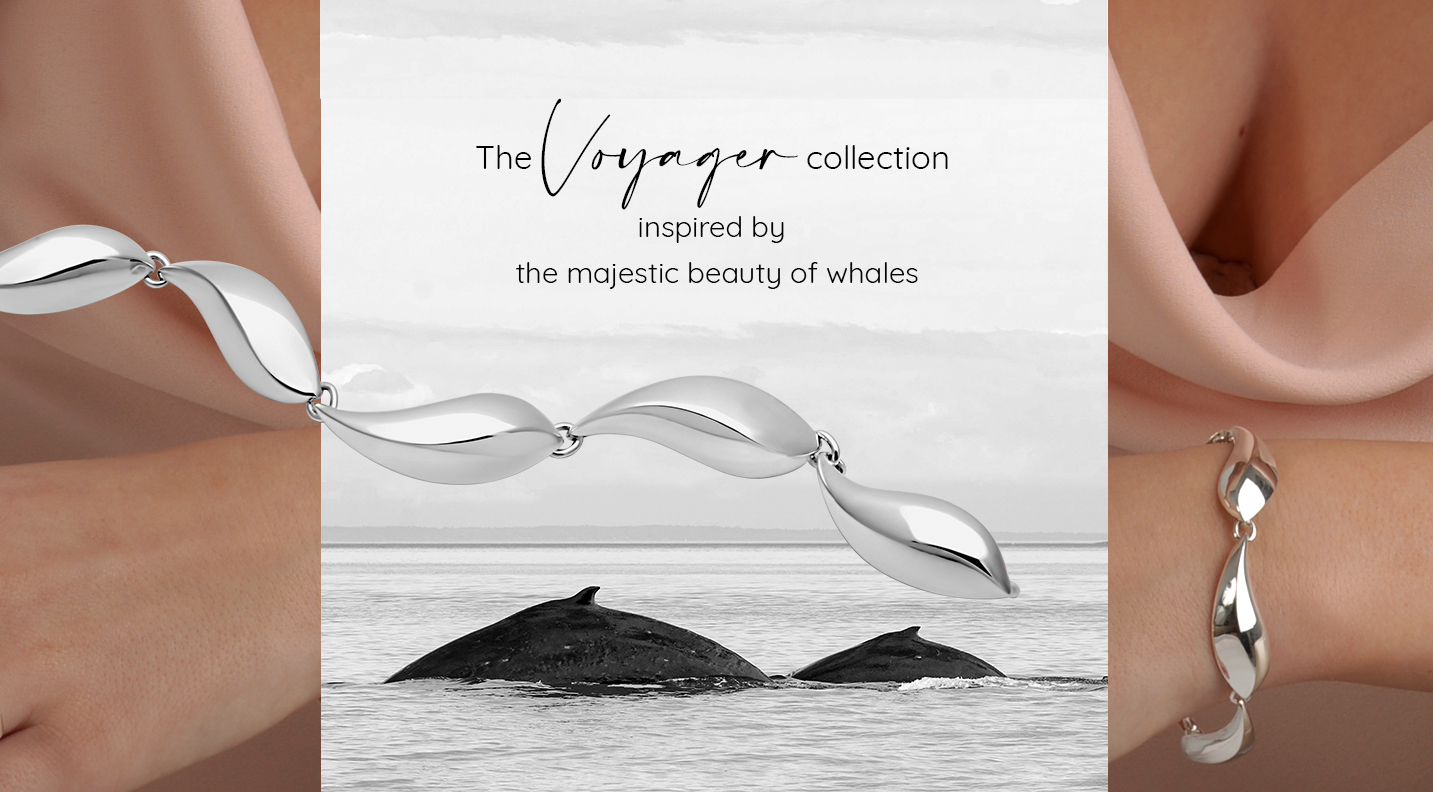 Voyager collection draws inspiration from the whales migration and their majestic beauty.