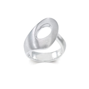 Outback Fossil ring beautifully sculpted in brushed and polished silver.